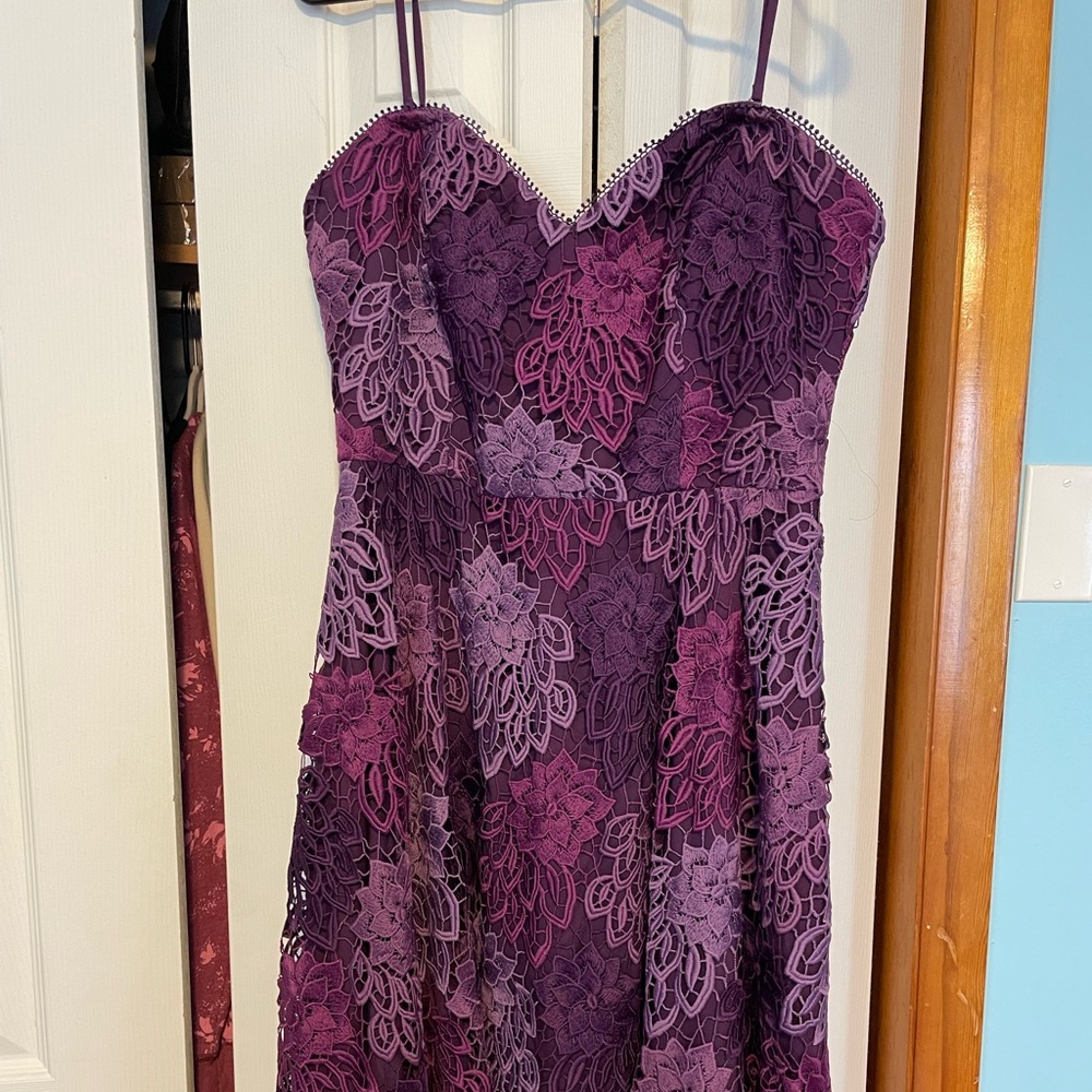 Purple lace dress